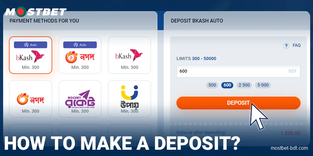 Mostbet Bangladesh deposit instructions