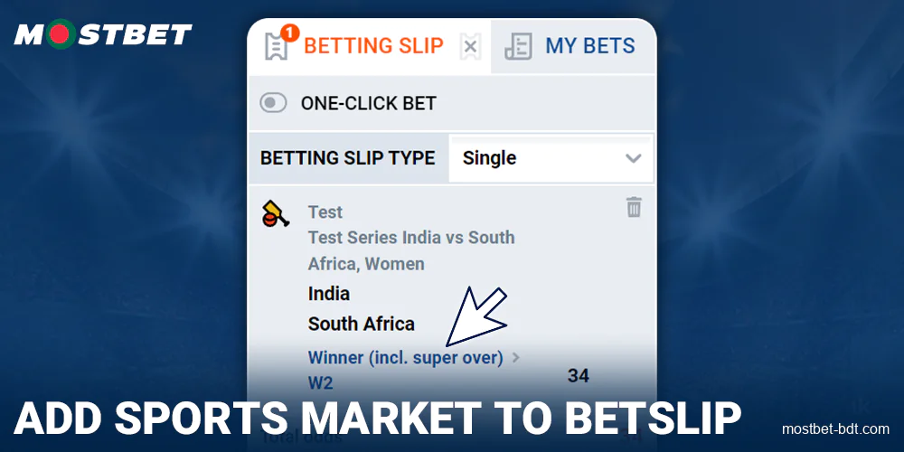 Add betting markets to the Mostbet BD coupon