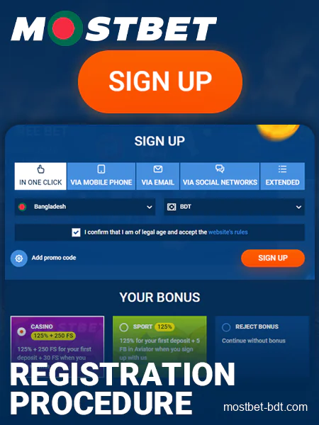 How to register at Mostbet Bangladesh