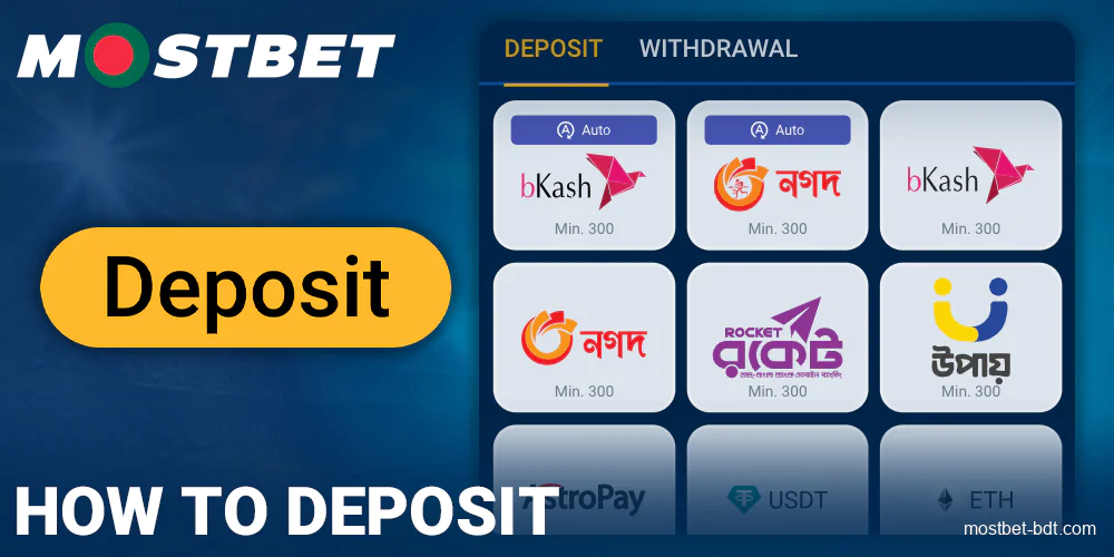 Deposit at Mostbet Bangladesh app for Bangladeshis