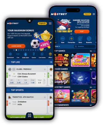 Mostbet Bangladesh mobile app on Android and iOS