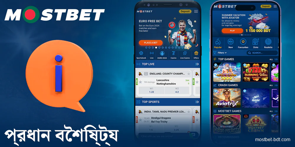 Mostbet বাংলাদেশ অ্যাপের বৈশিষ্ট্য