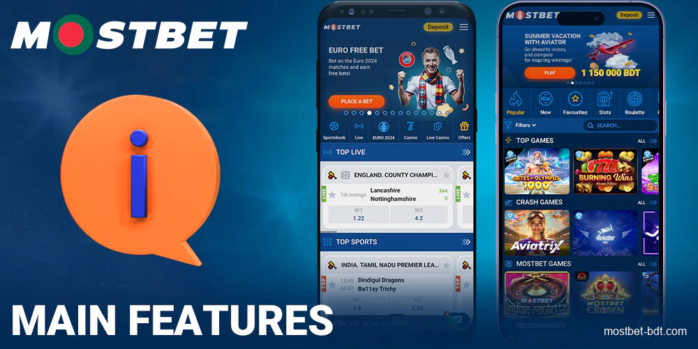 Features of the Mostbet Bangladesh app