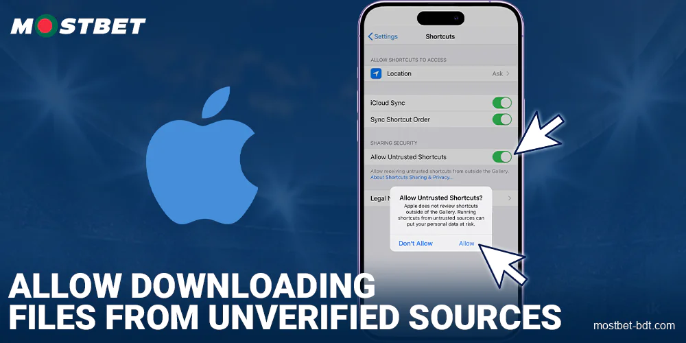 Allow installation of Mostbet Bangladesh app on iOS