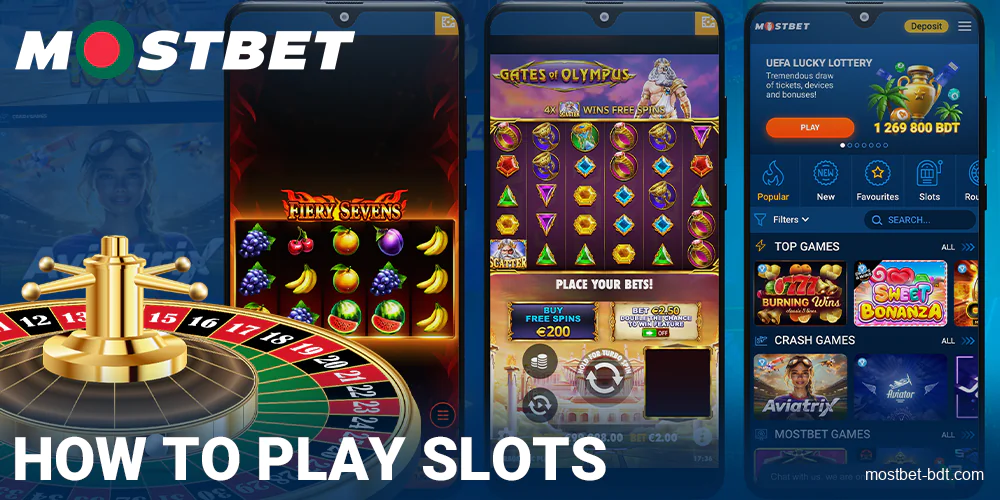 How to play slots in the Mostbet Bangladesh app