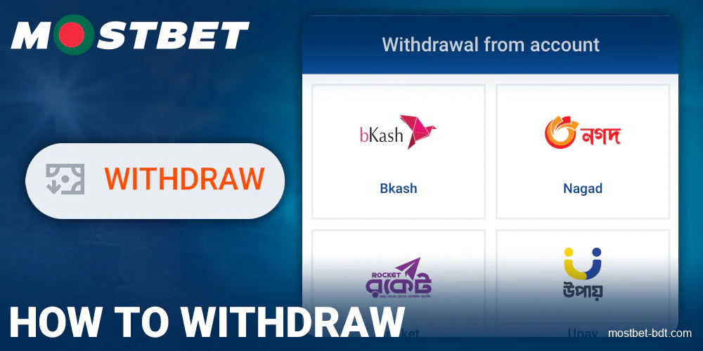 Withdrawal at Mostbet BD app