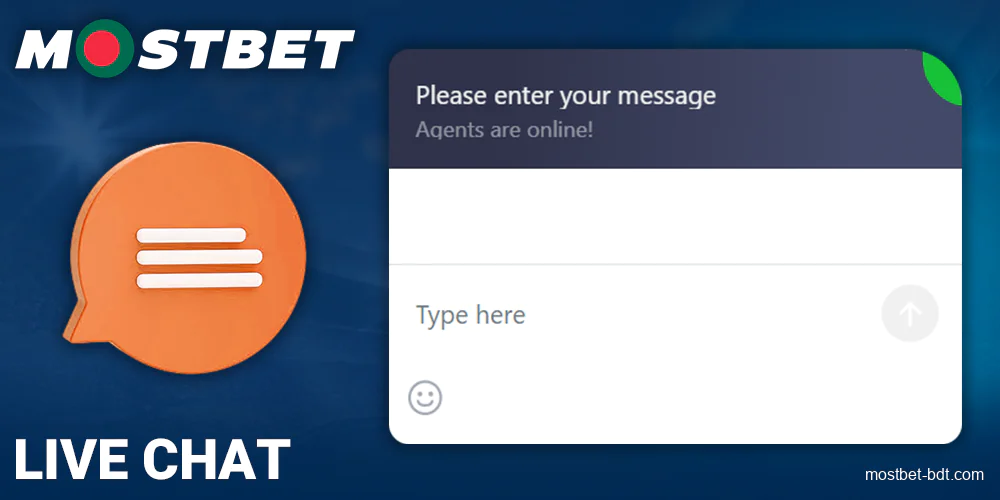 Contact via chat at Mostbet Bangladesh