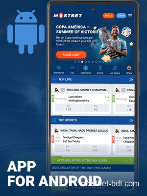 Mostbet Bangladesh app on Android