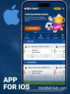 Mostbet Bangladesh app on iOS