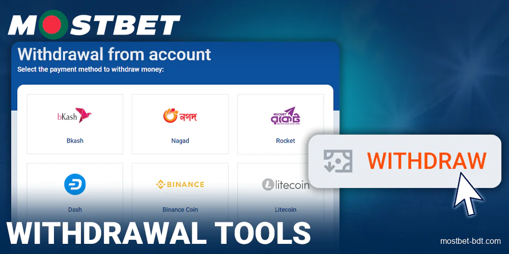 Withdrawal methods at Mostbet Bangladesh