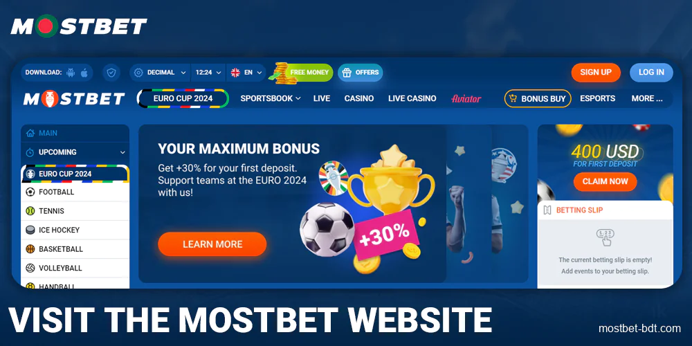 Visit Mostbet Bangladesh website