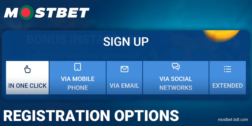 Registration methods at Mostbet Bangladesh