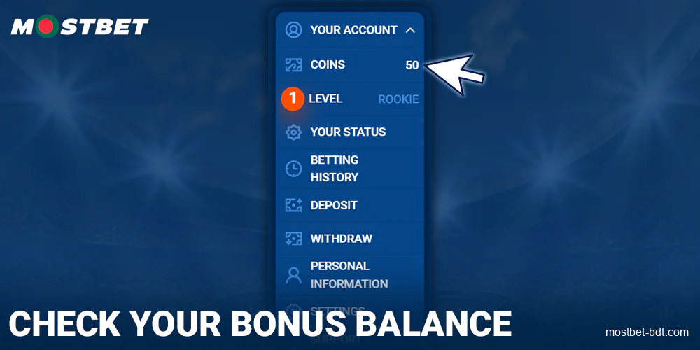 Check your balance at Mostbet Bangladesh