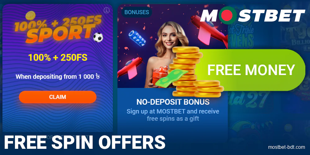 Free spin Bonuses at Mostbet Bangladesh